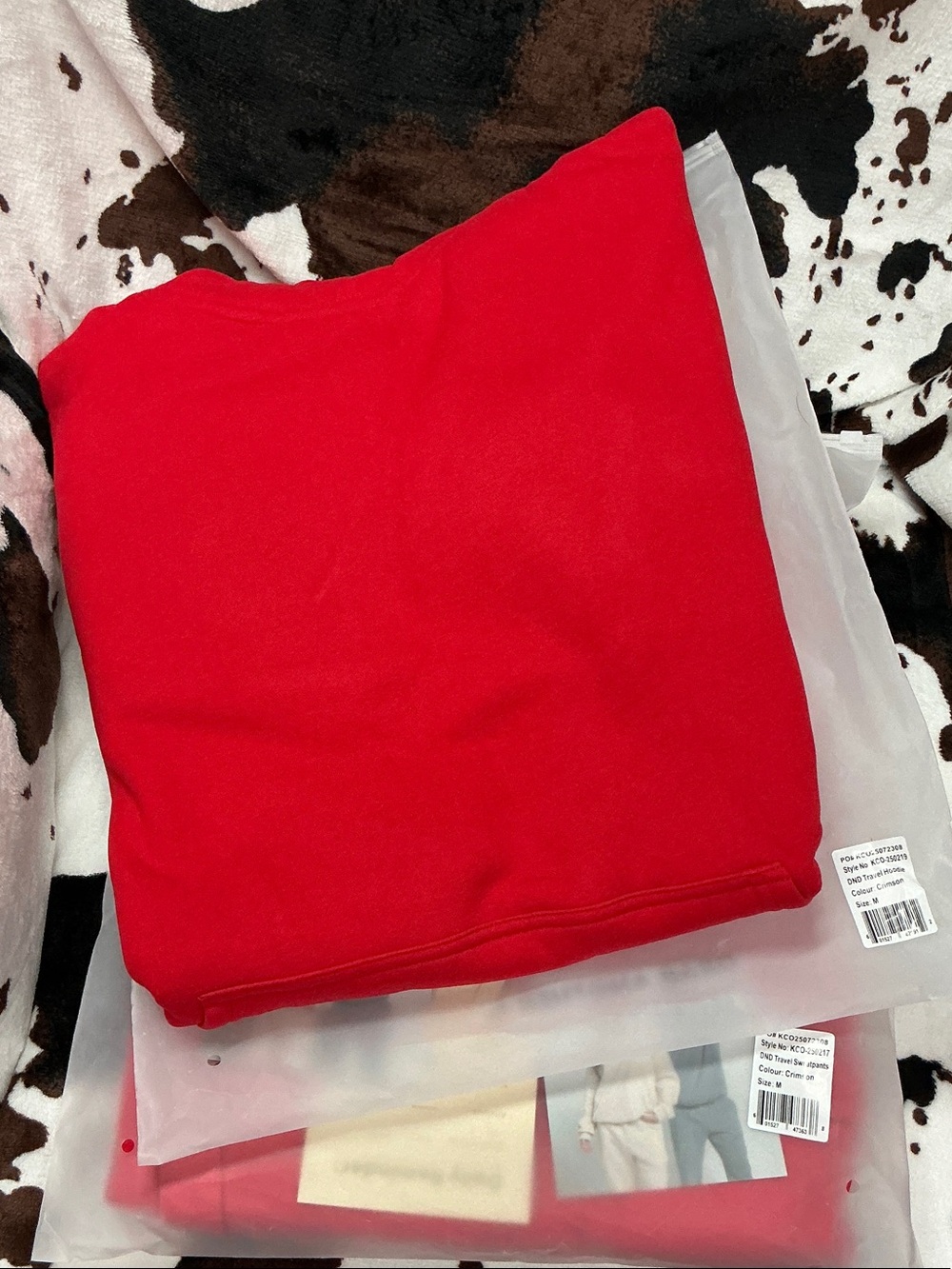 Women's Red Hooded DND Sweatshirt Set